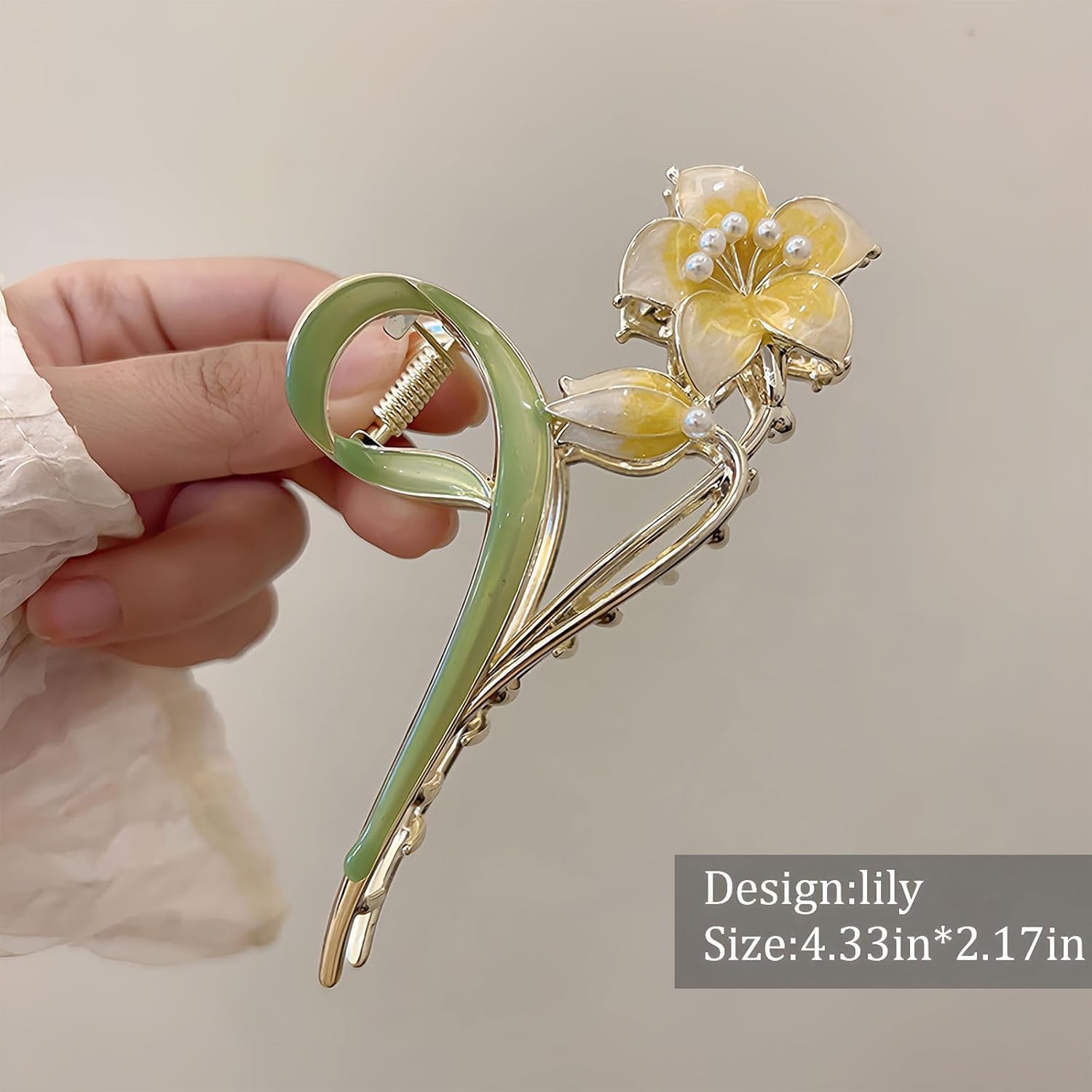 Snowpearl Lily Metal Hair Claw Clips | Large Hair Claw Nonslip Hair Barrettes | Strong Hold Hair Clamps Fashion Hair Accessories for Women & Girls 1
