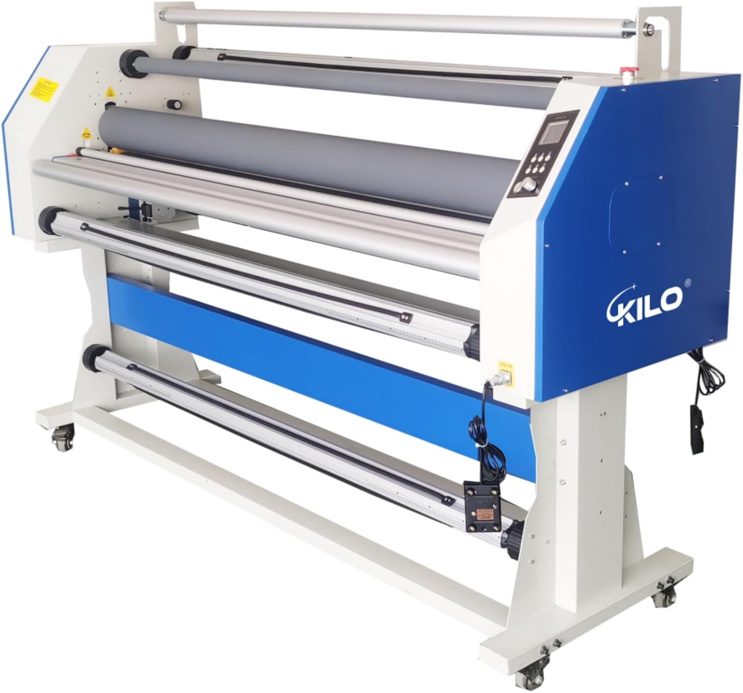 67" Large Full-Auto Commercial Hot and Cold Laminator Machine with 4 Trimmers, 63" Max Width & 1.89" Max Thickness, Max Speed 65.6 ft/min, Digital Control for Vinyl/Banners/Posters/Inkjet Prints