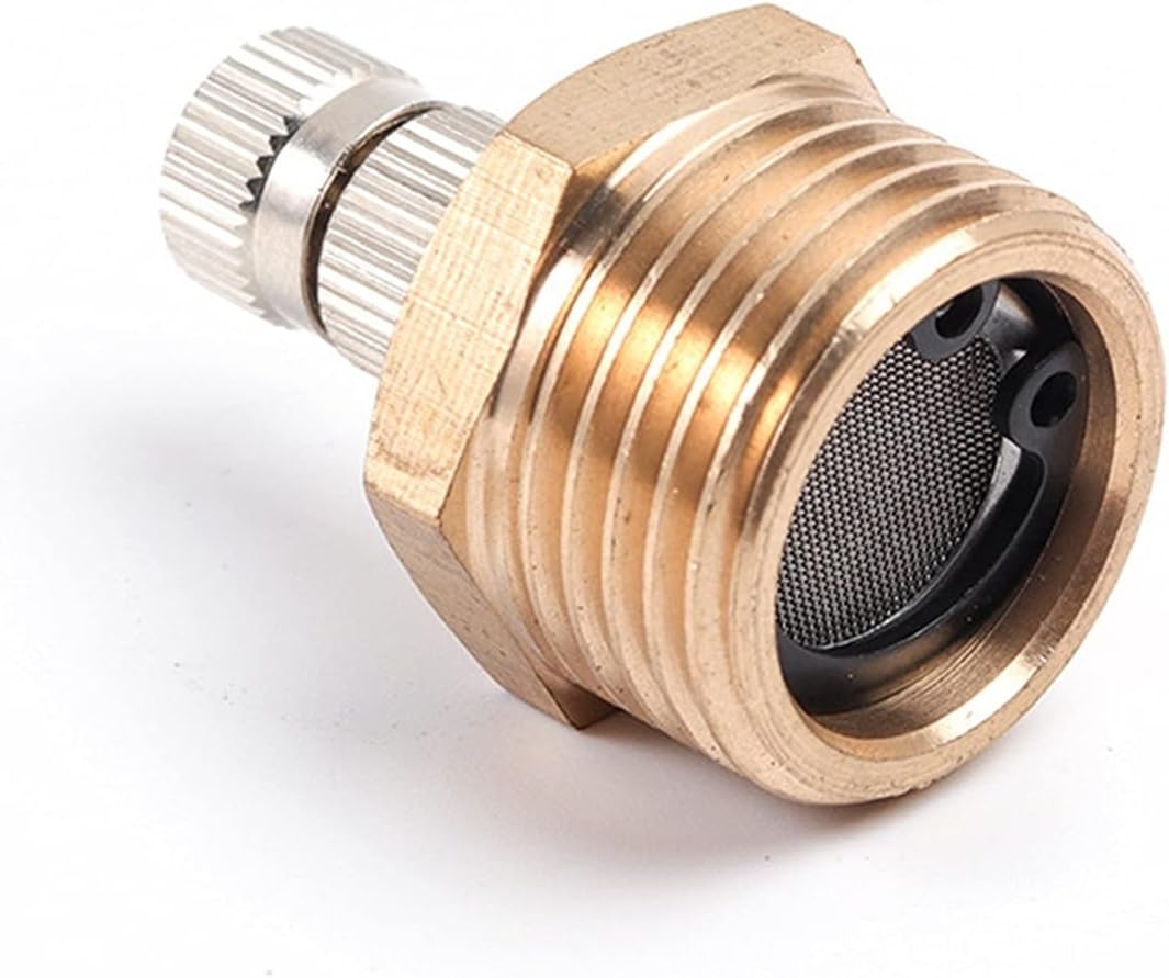 10pcs Brass Garden Misting Nozzles Replacement Heads for Outdoor Cooling System, Agricultural Lawn Watering atomizing Greenhouse Spray Irrigation atomizing Micro Sprinkler, 1/2"