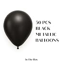Just Party Metallic Balloons - Pack of 50 (Black) gallery image