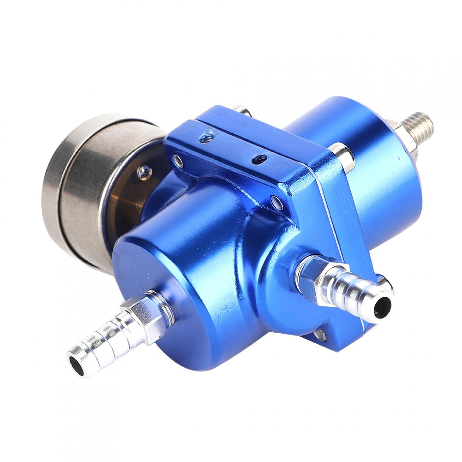 Keenso Kit regolatore di Pressione del Carburante Regolabile Universale FPR con manometro 0-140psi - Lega di Alluminio