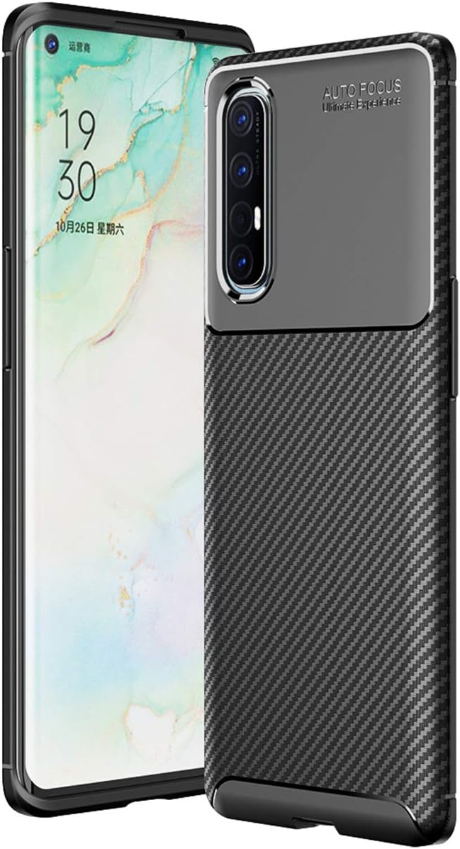 NOKOER Case for Oppo Find X2 Neo, TPU Flexible Material Ultra-thin Cover, Anti-Fingerprint Slim Fit Phone Case [Wear Resistant] [Slip-Resistant] - Black