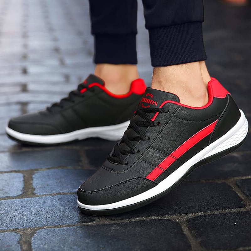 Men Orthopedic Shoes Lace-Up Sneakers,Extended Width Foot and Heel Comfortable Breathable Anti-Slip Low Top Walking Shoes2