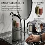 2PCS Standing Toiletry Bag, Portable Lightweight Travel Toiletry Bags with Hanging Hook,Portable Stand Up Organizer for Toothbrush,EVA Clear Waterproof for Travel