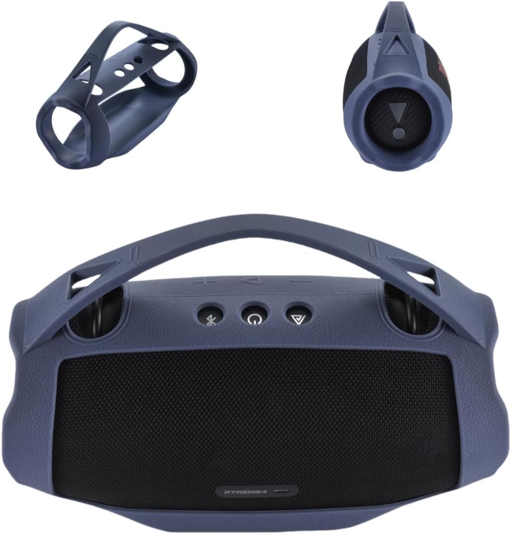 Silicone Case Compatible with JBL Xtreme 4 Portable Bluetooth Speaker Cover, Subwoofer Resistant Drop Crash, Mountaineering Hiking Outdoor Travel Carrying for JBL Xtreme 4 case