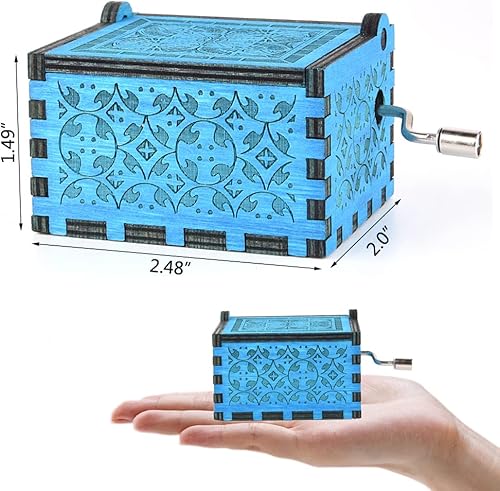 Miniatura 5 de byykit Can't Help Falling in Love Caja de Música de Madera, Cajas Musicales Antiguas Grabadas para Ser Querido, Caja de Música de Madera - Regalos