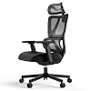 Marsail Bürostuhl Ergonomisch Schreibtischstuhl mit Verstellbarer Kopfstütze Len