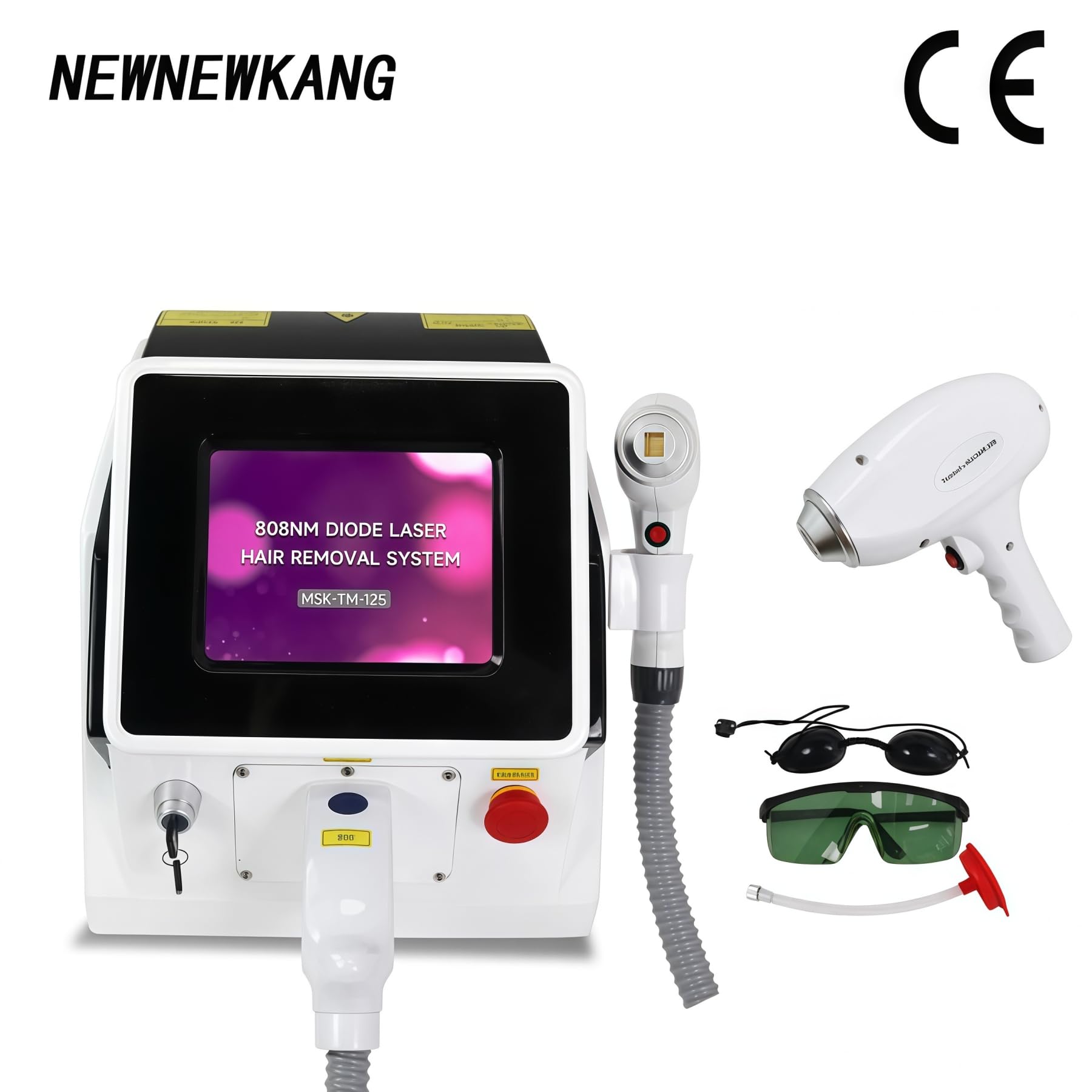 Apparecchio professionale per la depilazione laser a diodo da 4000 W, con 4 lunghezze d'onda (755, 808, 940,1064nm) per una depilazione intelligente e un'impugnatura ghiacciata per lenire la pelle