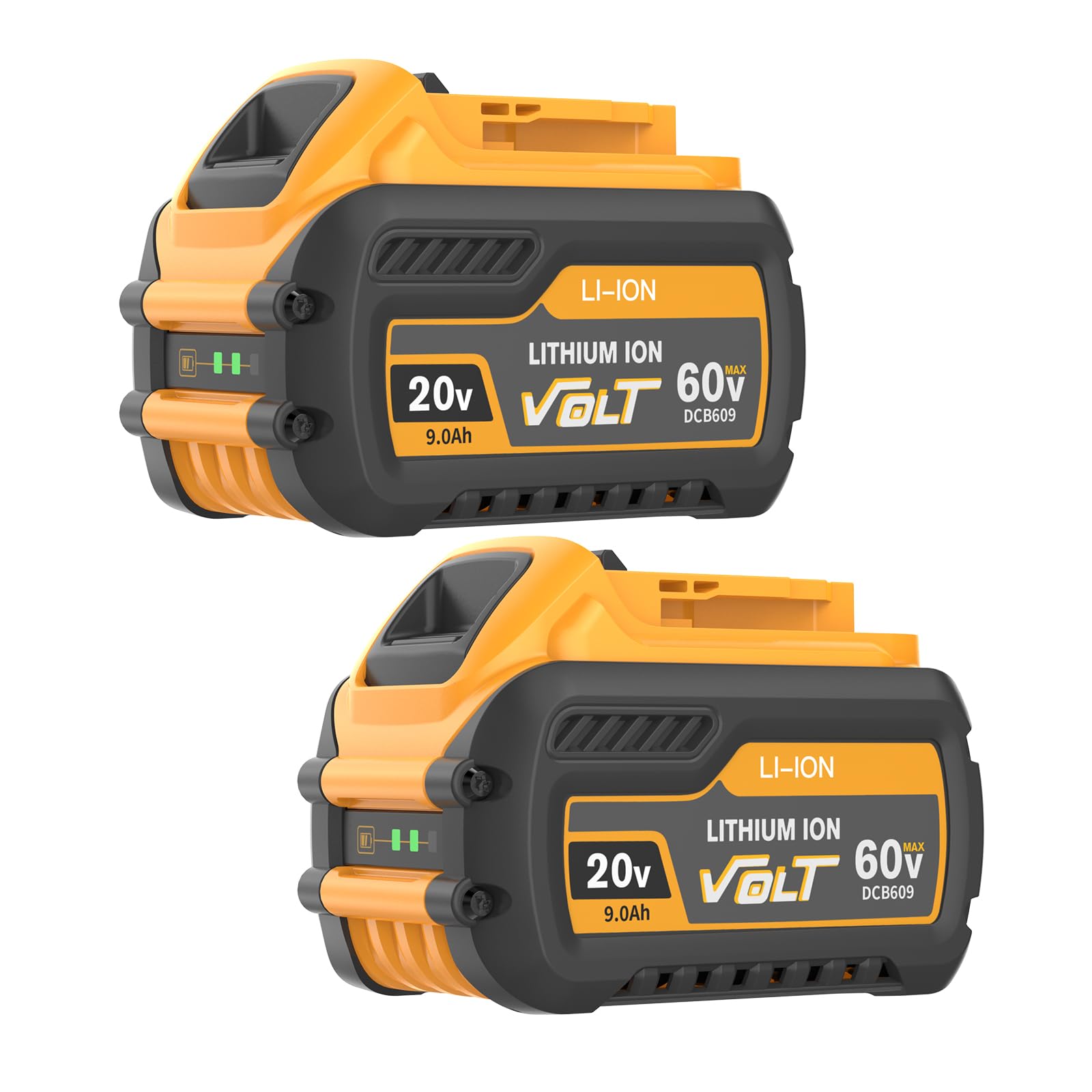 2pack 0ah Replacement For Dewalt 20v 60v Battery Compatible