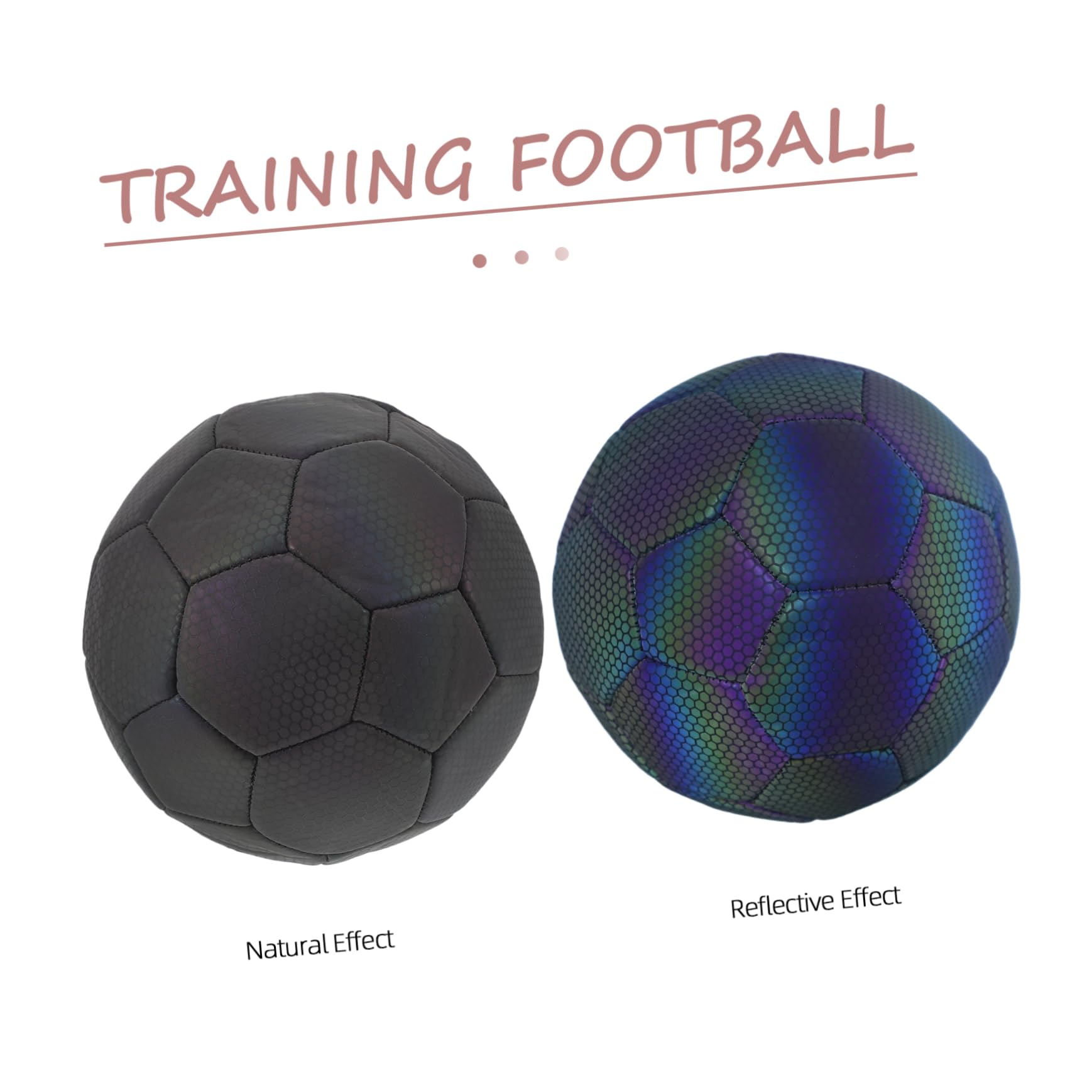 TOYANDONA Pallone Calcio Riflettente Olografico per Allenamento e Giochi Notturni Alta visibilità per Ragazzi e Adulti per Scolaresche e Club