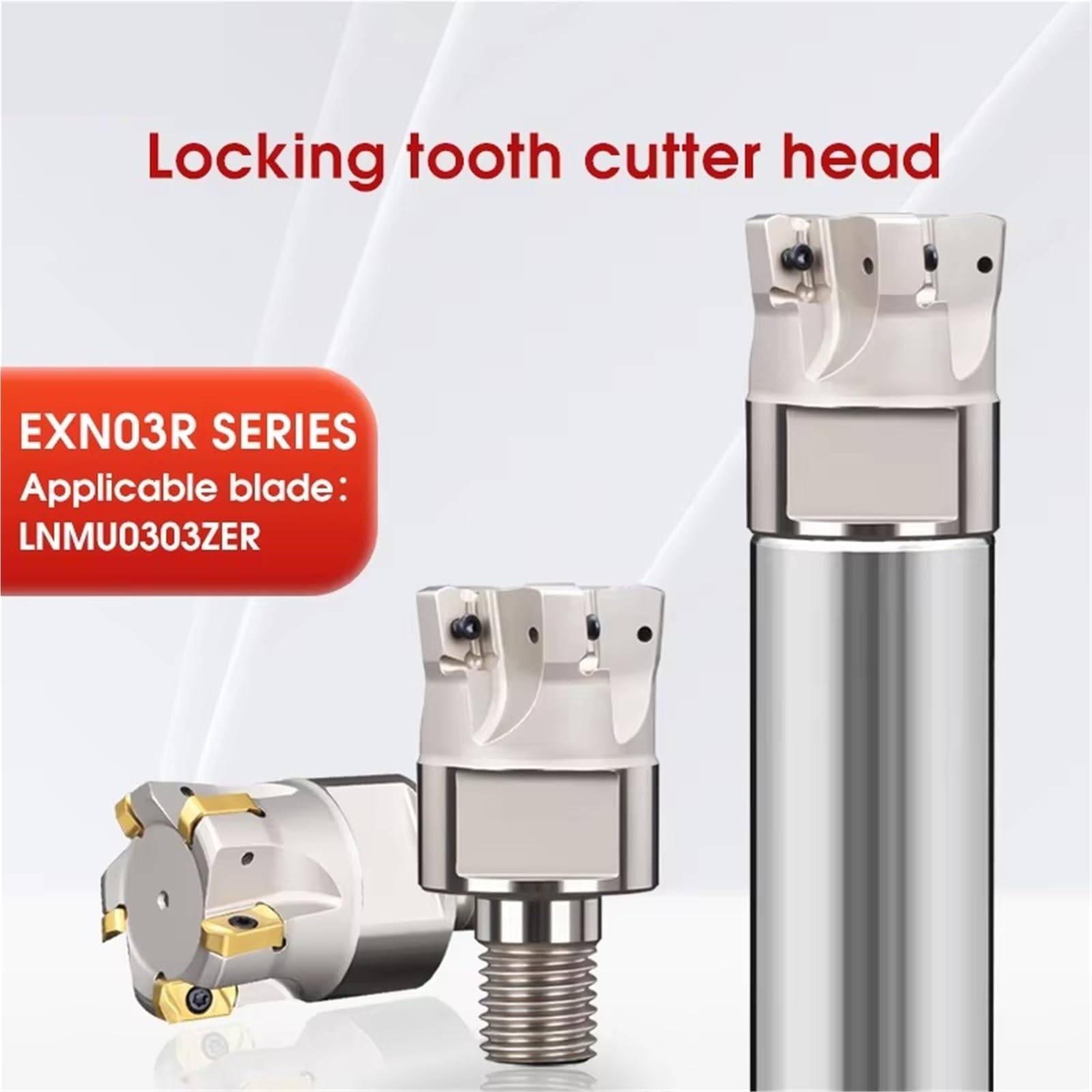 Testa di fresatura con denti bloccaggio ad avanzamento rapido Exn03r in acciaio al tungsteno resistente ai terremoti Lama Lnmu0303(EXN03 20-M10-3T)