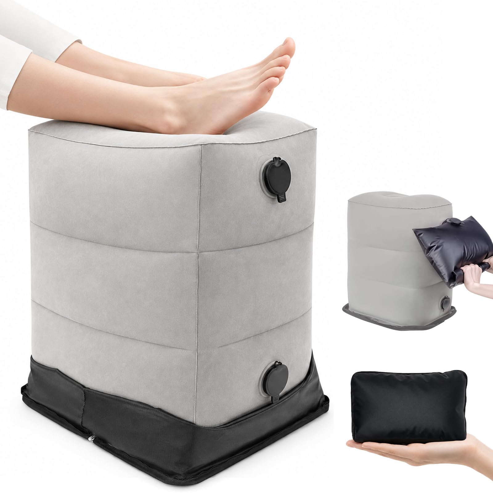 Amazon.co.jp: さえだ フットレスト 飛行機 足置き 子供 エアー足枕 三
