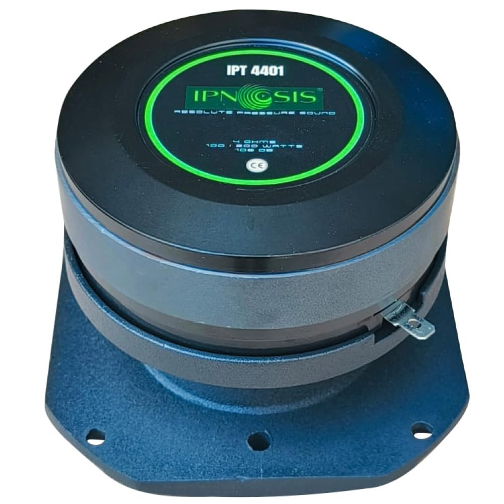 KIT SET PER IPNOSIS IPT4401, 1 driver a compressione tweeter bullet da 100 watt rms 200 watt max, impedenza 4 ohm, sensibilità 106 db, per uso spl, auto, 1 pezzo
