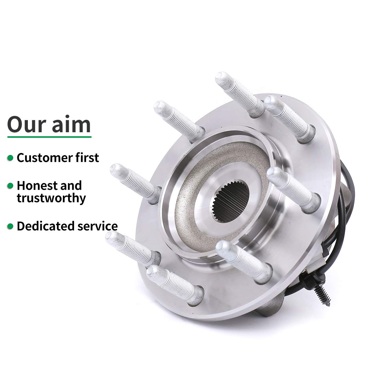 HICKS 515058 Front Wheel Bearing Hub Assembly Compatible with 99-04 Chevy Silverado 2500 (4WD ONLY), 00-06 Chevy Suburban 2500 (4WD ONLY), 01-06 GMC Sierra 3500 (4WD ONLY), Set of 2