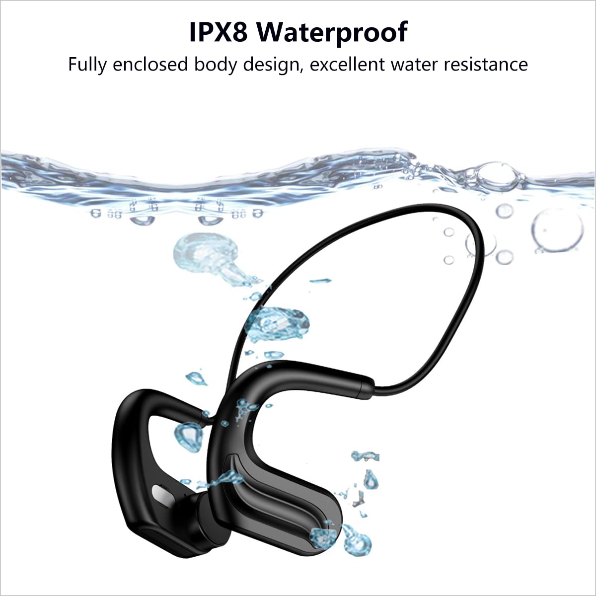 Aazon.co: FEICO Bone Conduction Wireless Open-Ear Headphones, Bluetooth 5.3 With Ic - P3 - View #6