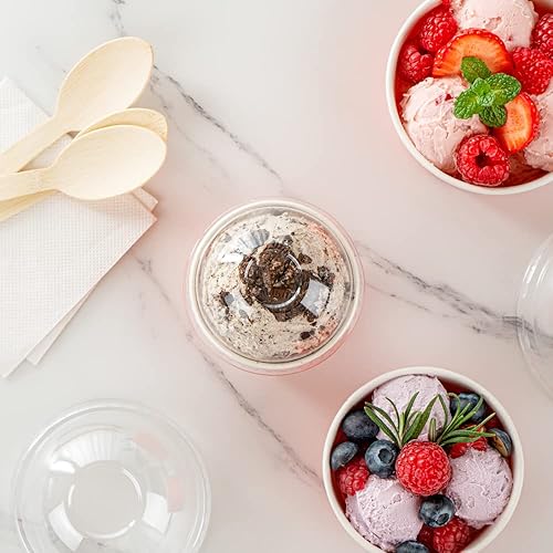 Miniatura 15 de Solo tapas tapas en forma de cúpula, 50 tapas de plástico transparente para tazas de Coppetta To Go de 3 onzas - Las tazas se venden por separado,