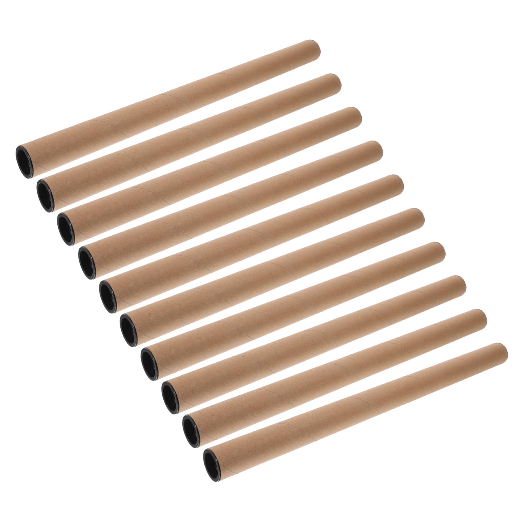 HAPINARY 10-pack Kraft Paper Mailing Tubes 1.5in x 12in Poster Carrier for Shipping Storage