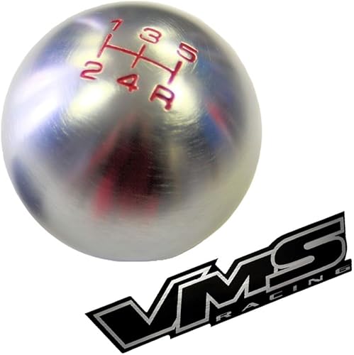VMS RACING Pomo de palanca de cambios tipo R de 5 velocidades con rosca de 0.394x0.049 in en aluminio para Mazda 3 Miata MX3 MX5 MX6 Eunos Protégé 5