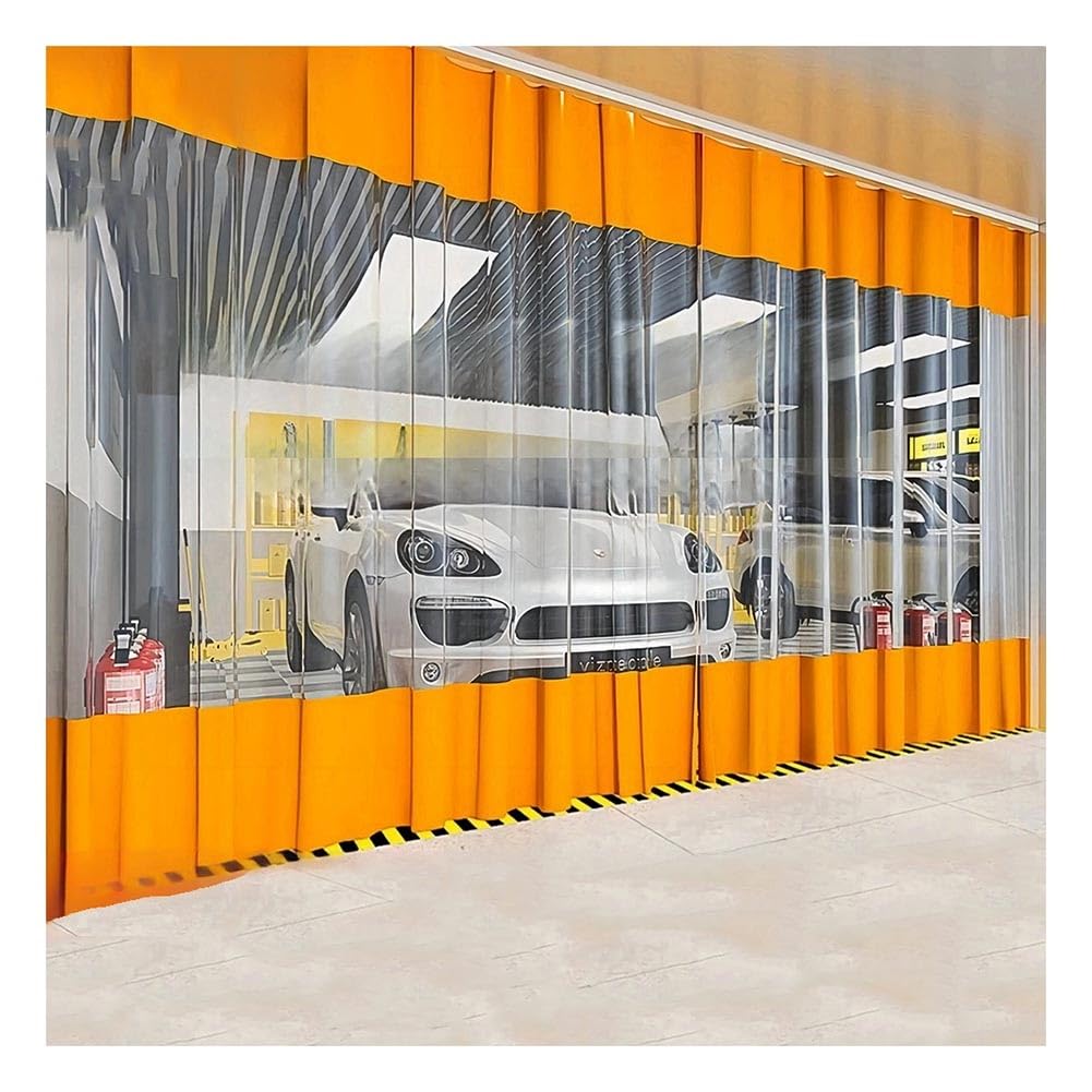 Artiz Rideaux De Séparation De Garage Robustes, Rideau Extérieur en Vinyle pour Terrasse, Bâche PVC Transparente Imperméable pour Atelier(1x3m)