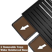 Vista 7 de Jaula indestructible para perros de 44 pulgadas, resistente y resistente, a prueba de escapes, para perros grandes y medianos, de acero a prueba