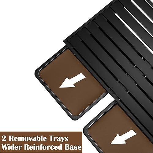 Miniatura 4 de Jaula de perro indestructible de 44 pulgadas con ruedas, a prueba de escape, doble puerta para interiores, alta ansiedad, perrera de acero con