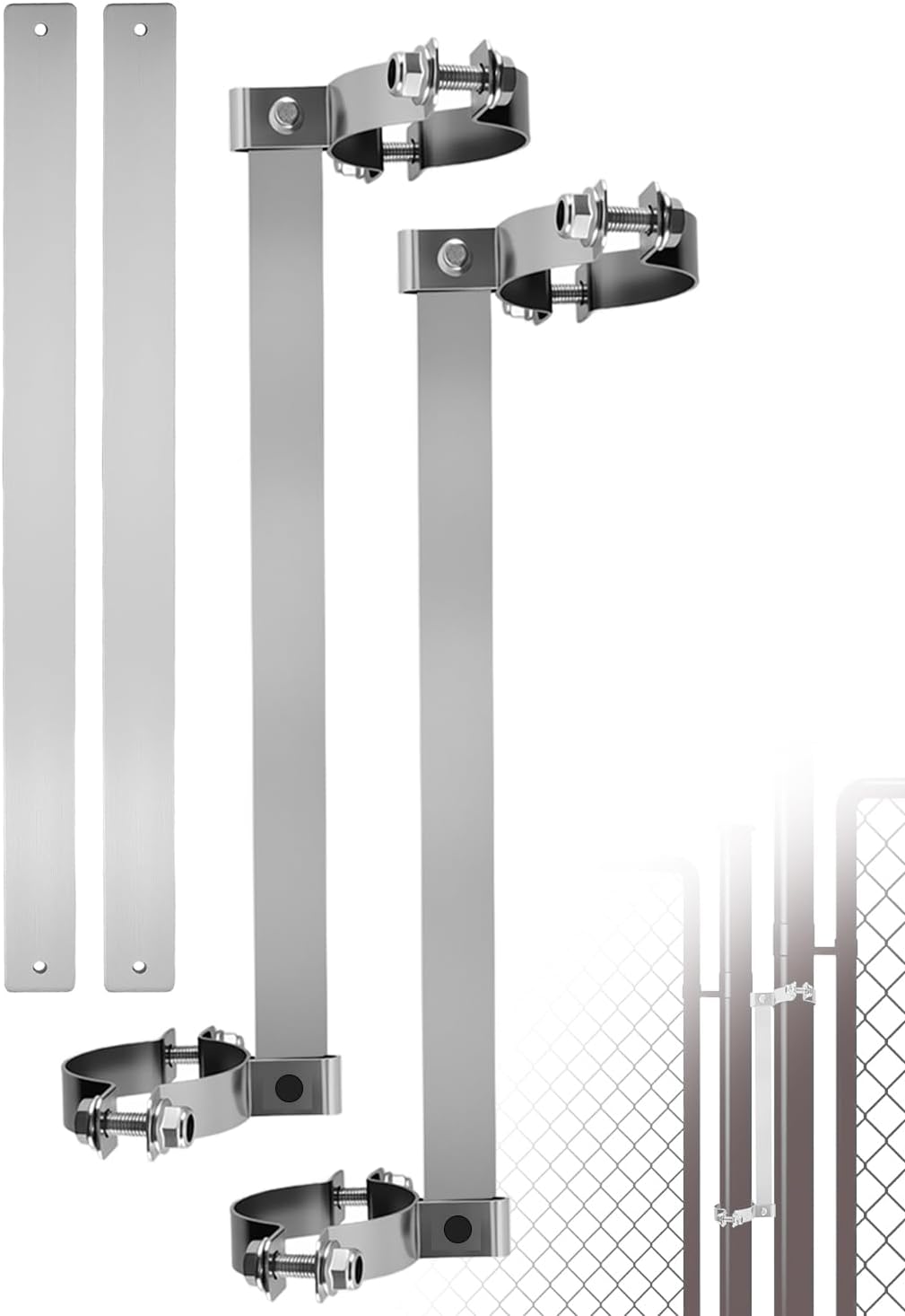 Automatic Gate Door Closer for Outdoor Gates, 304 Stainless Steel Spring Self-Closing Mechanism, Adjustable Tension Heavy-Duty Gate Closer for Pool Fence, Yard, and Pet Gates (2-Pack)