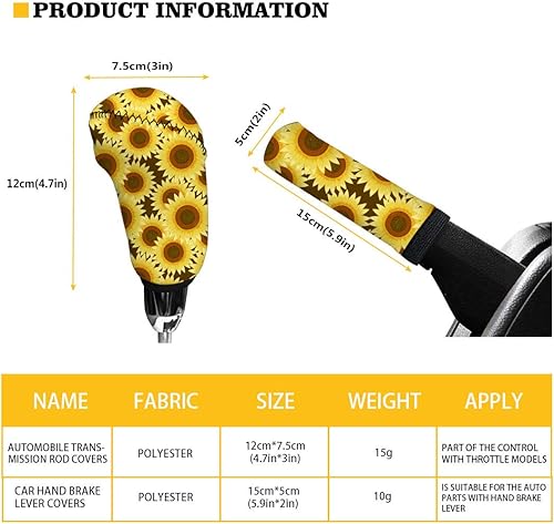 Miniatura 2 de Dreaweet Juego de funda para palanca de cambios rosa para el freno de mano del coche, accesorios interiores de automóvil para mujer, antideslizante,