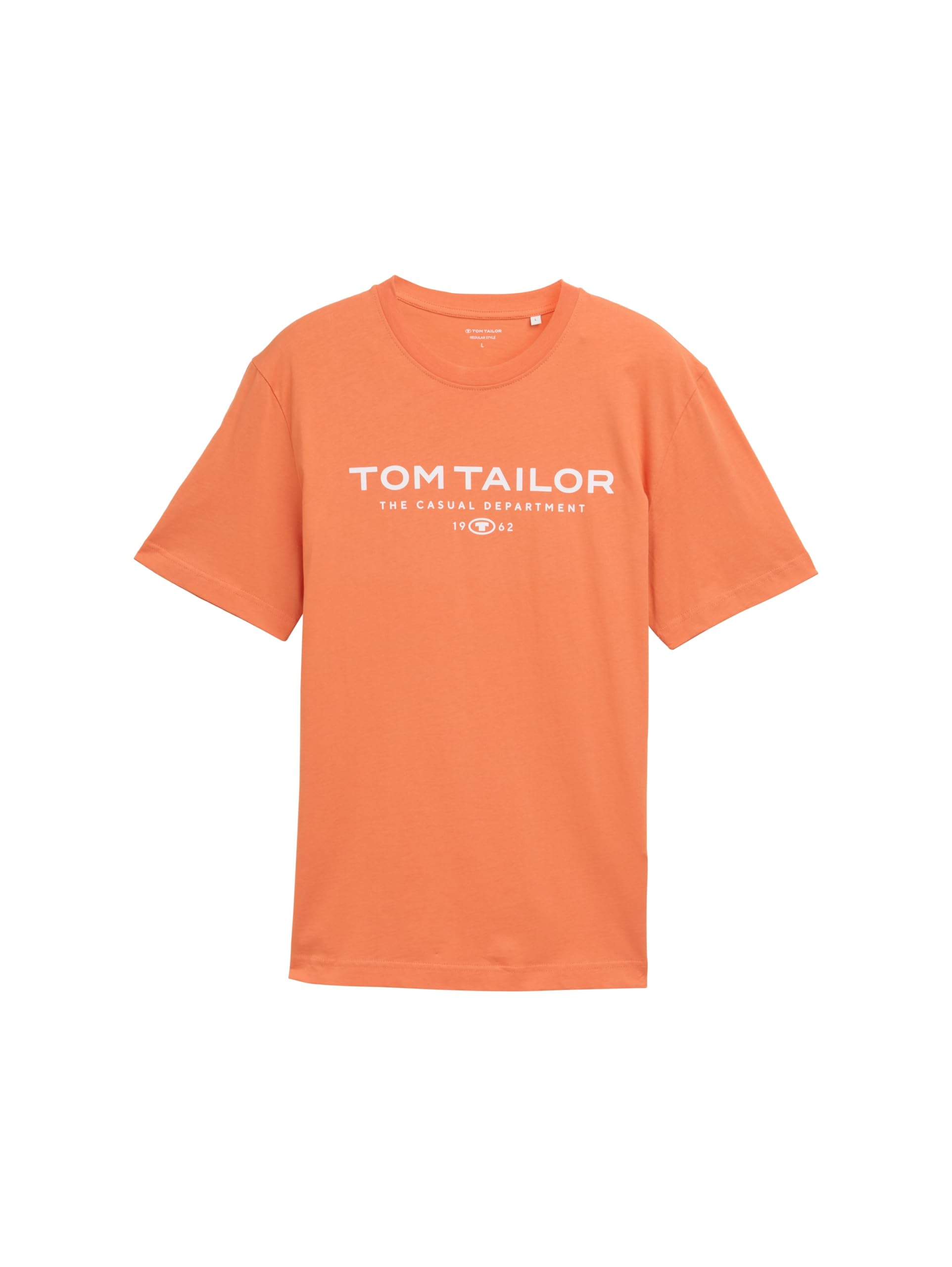 Tom Tailor Herren T-Shirt aus Baumwolle mit Logo-Print