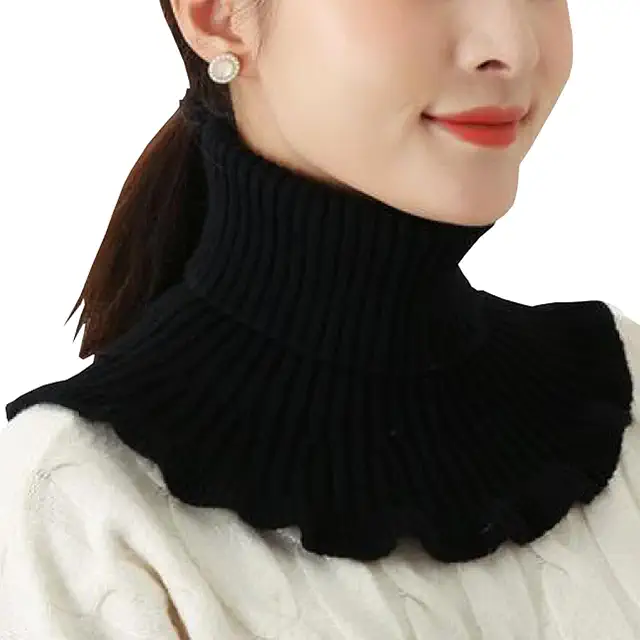 NiceYnn Women's Knitted Turtleneck Collar - Stickad Krage