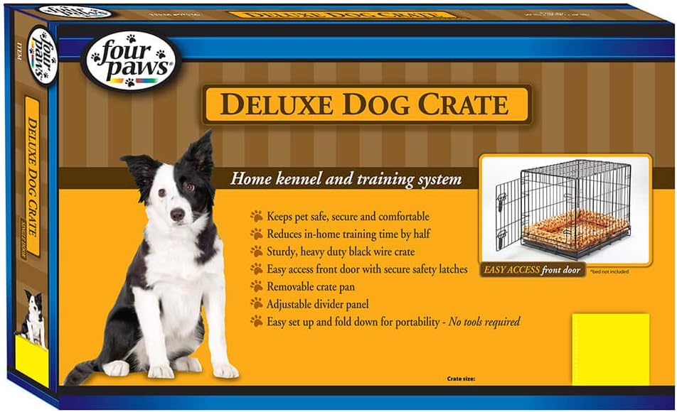 Four Paws Single Door Deluxe Dog Crate with Divider Panel