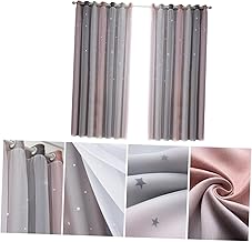 BESPORTBLE 2 Pçs Decoração De Acentos Para Casa Cortinas E Cortinas De Bloqueio Cortinas De Sombreamento Completo Cortina De Camada Dupla Painéis De Cortina De Sombreamento Persianas