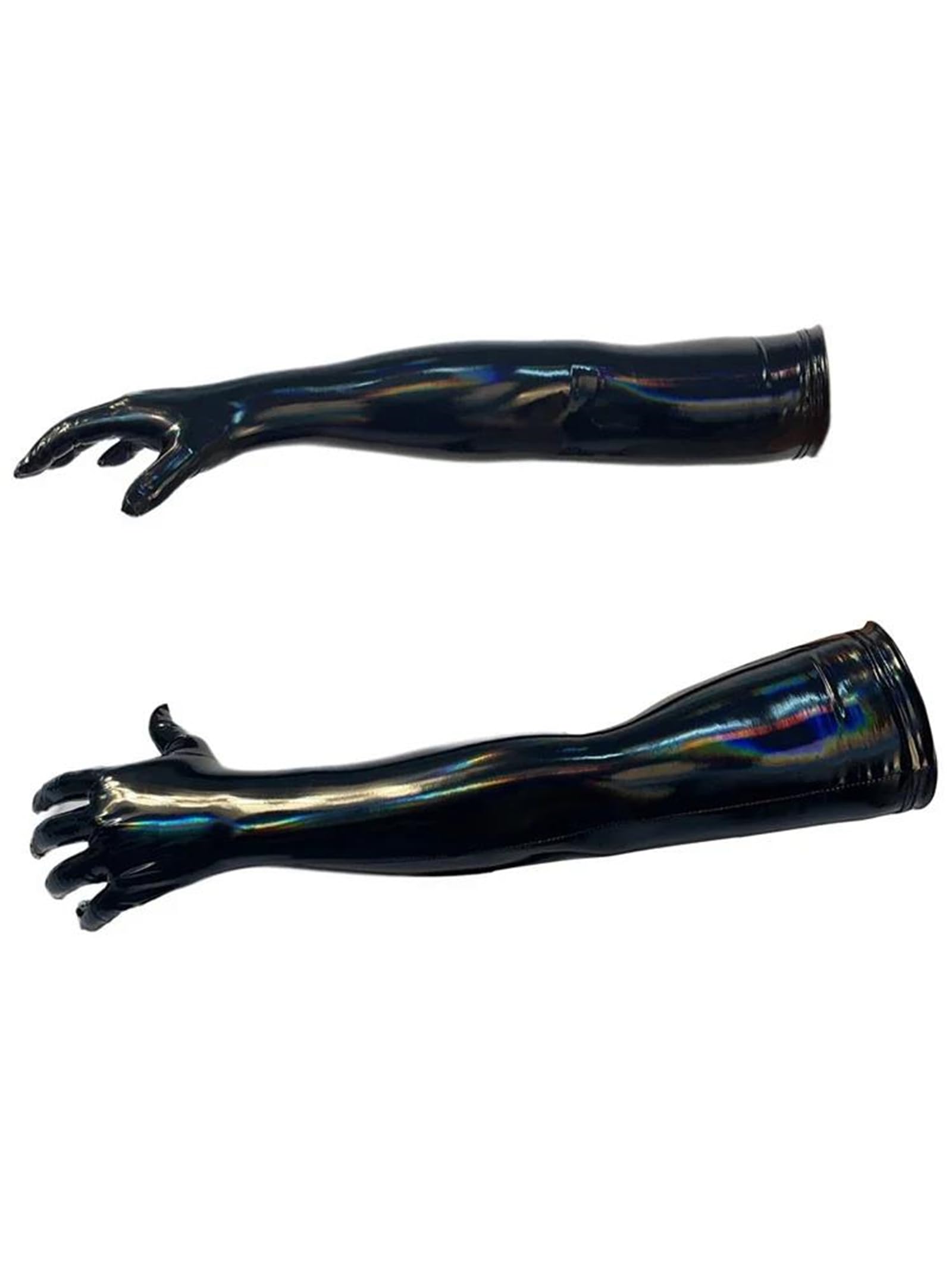 Guantes largos unisex de piel sintética punk rock, longitud de ópera, de alta elasticidad, para cosplay, baile, actuación