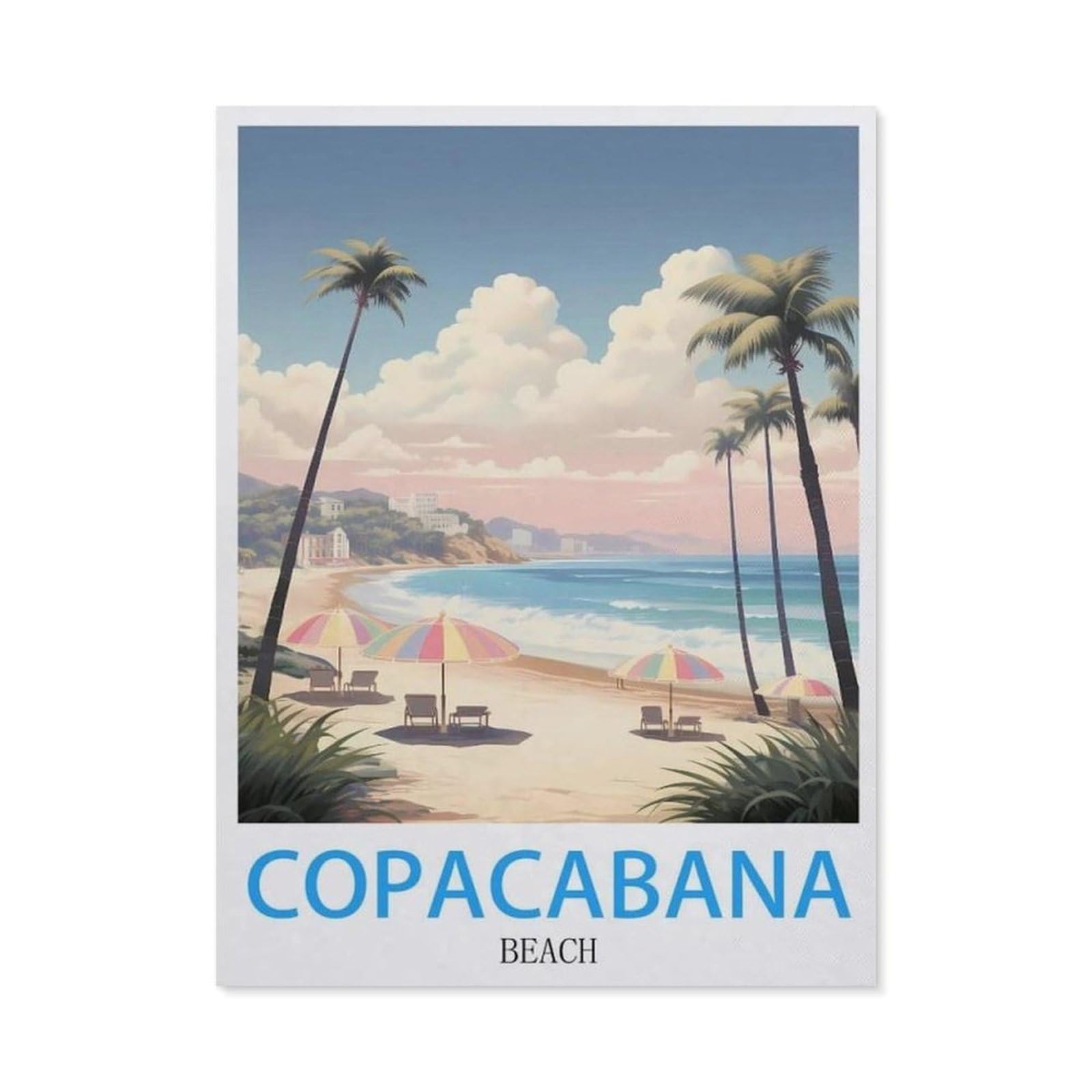 BEAYODKP Copacabana Be，Diamond Painting Kits for Adults - 5D Diamond Painting Kit Full Drill, Diamond Art Kits for Home Wall Decor（30 x 40 cm/11.81 x 15.74 inches）-BX40