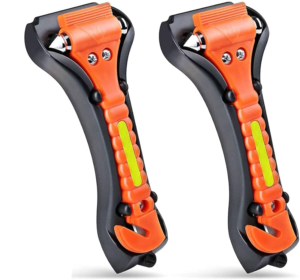 Dpptgh Safe Hero Life Hammer, 2 In 1 Car Safety Hammer, Multifunctional Auto Window Breaker Seatbelt Cutter Emergency Escape Tool, Car Seat Buckle