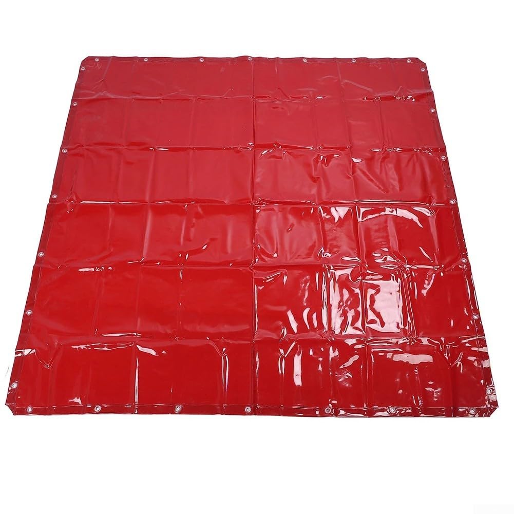 Rideau de soudage 5,7 x 5,7 ft ignifuge imperméable protection UV en polyéthylène avec 24 serre-câbles pour atelier pour chantier industriel blindage