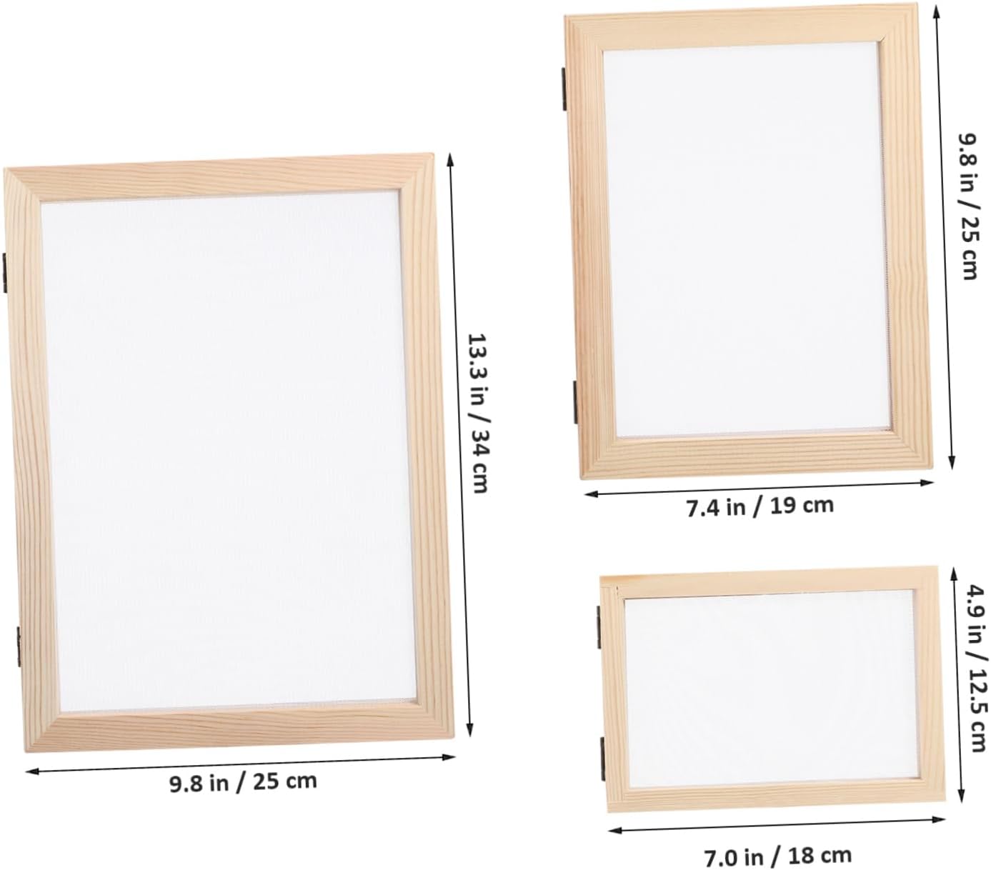 Unomor 1Set Paper Making Kit Wooden Frame with Mesh Cloths Absorbent Papers for DIY Crafting and Papermaking Supplies Easy to Use for Various Activities