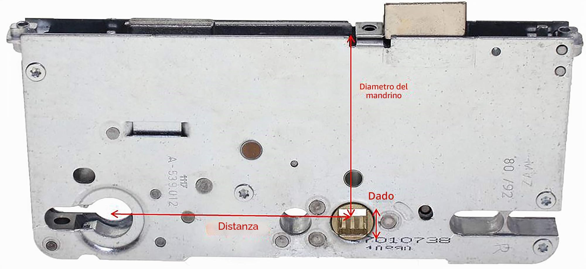 Roto Lucchetto di riparazione serie C500, 4592P10, argento