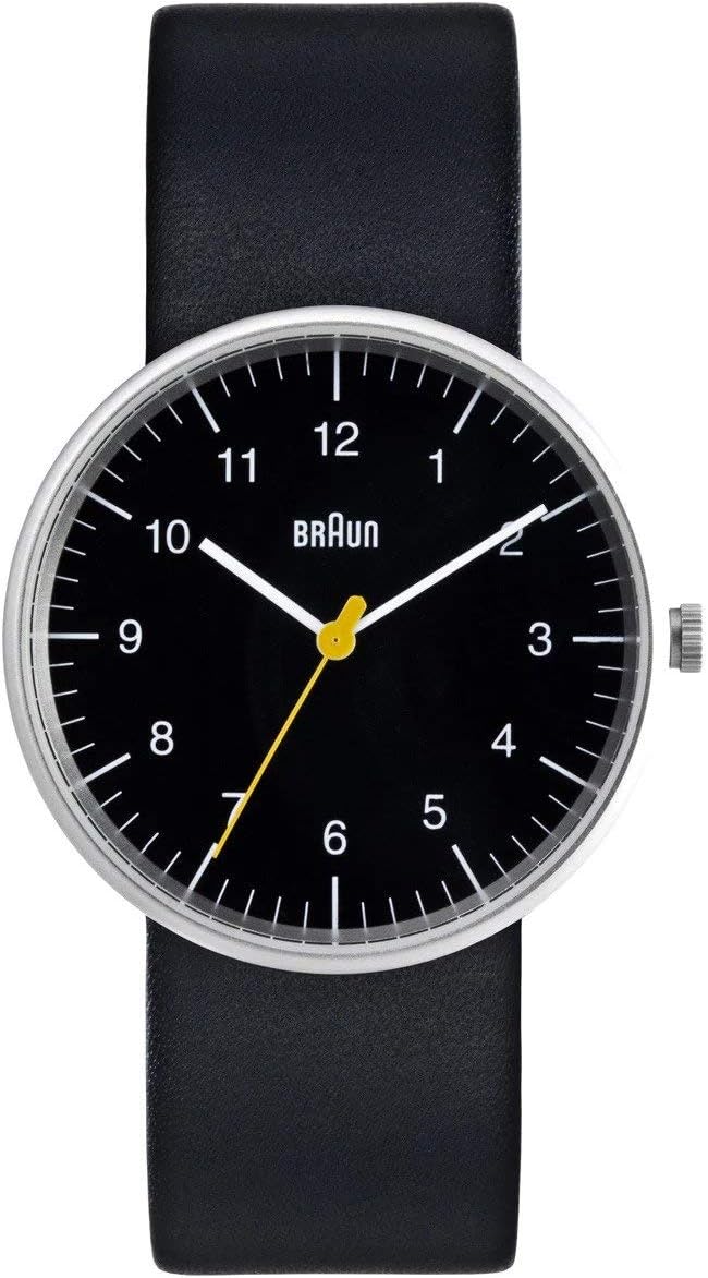 Braun BN0021 Negro Clásico de Cuero Reloj para hombre