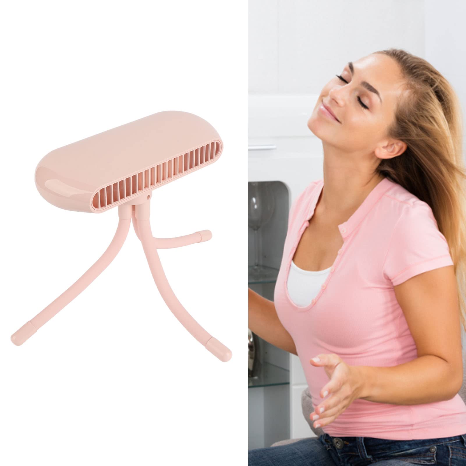 Ventilador para Cochecito sin Aspas, Ventilador Portátil para bebé, Miniventilador de Mano, de Pulpo Silencioso Recargable por USB de 4 Velocidades con Caja Repelente