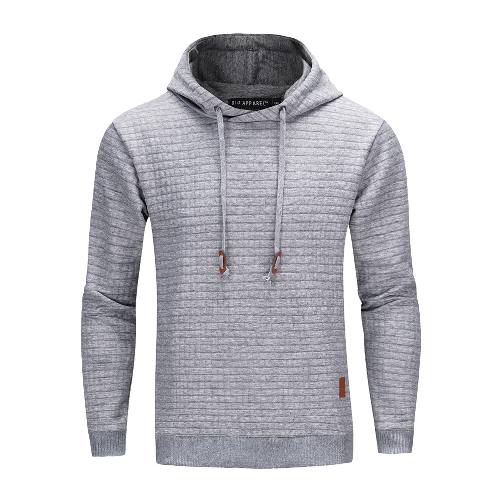 Mens Textured Overhead Hoodie Pullover Hoodies for Men Men's Hoody