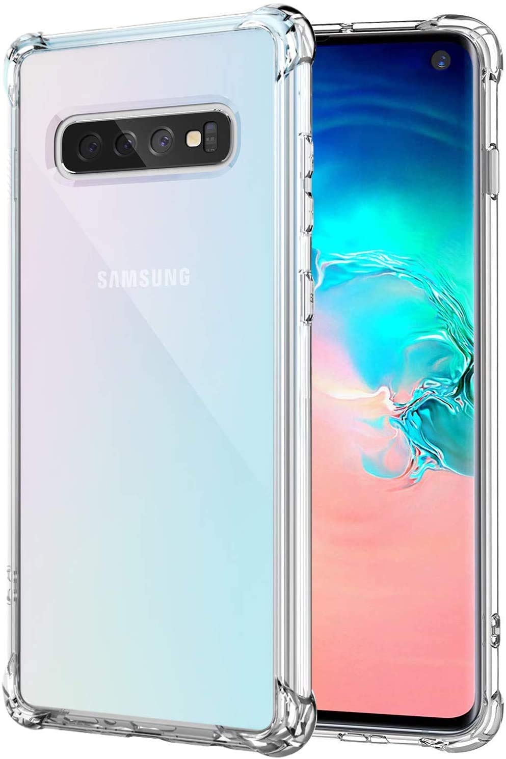 Amazon Brand - Solimo Silicone Mobile Cover (Soft & Flexible Shockproof Back Cover with Cushioned Edges)Transparent For Samsung Galaxy S10 (B08ZZ2XTGW) Amazon Price History, Amazon Price Tracker