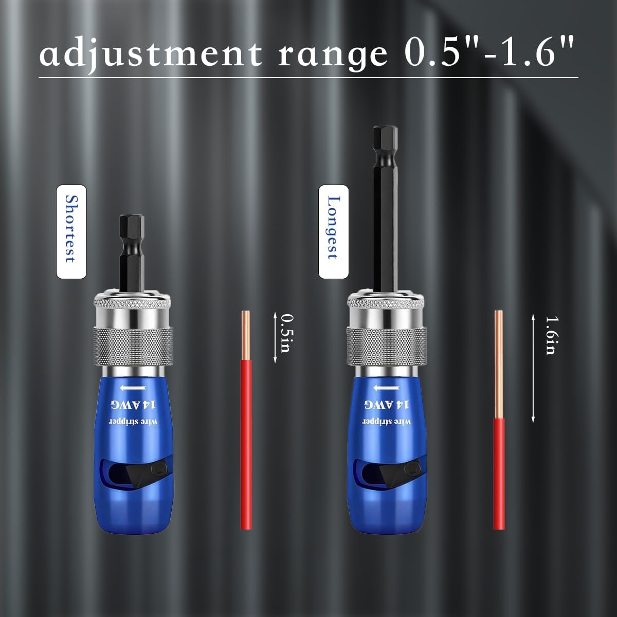 Wire Stripper For Drill, electrical tools 2025 Upgraded,5PACK US 14-12-10-8-6 Gauge Electric Wire Stripper, Wire Twister Tool For Drill, Wire Twister Stripping Tool,25PCS Wire Connectors Nuts