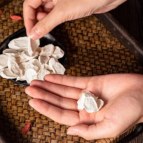 Miniatura 3 de Rebanadas de ñame seco, ñame chino seco, rebanadas de ñame natural, ñame chino recién cortado, dioscorea opposita thunb, ñame chino, rizoma