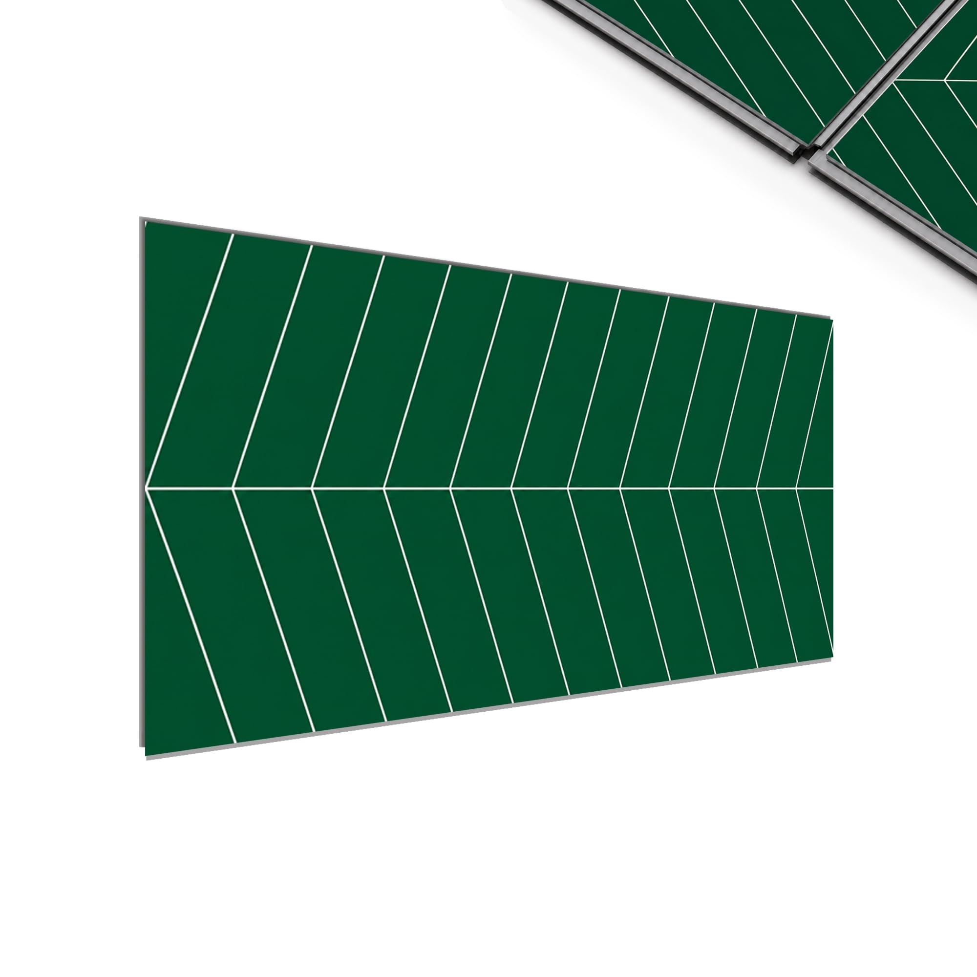 IZODEKOR – SPC Wall Panel Marble Look 60x120cm – 1 Piece – Waterproof, Scratch-Resistant, Heat-Resistant Backsplash – SPC Wall Cladding for Kitchen & Bathroom - Chevron Green