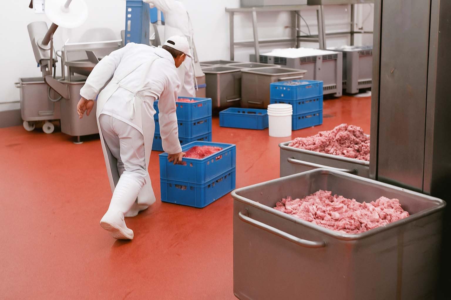 BURI 1 scatola per carne E2, blu, 60 x 40 x 20 cm, scatola per macellaio, Eurobox dalla Germania, per uso alimentare, robusta, impilabile