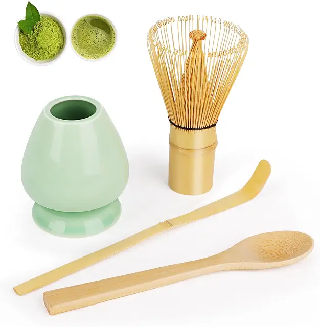 Kit Matcha LWMTT con Batidor de Bambú, Cucharas y Porta Batidor - Set Completo