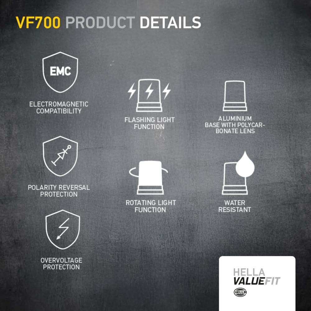 Hella VALUEFIT LED Rotativo - Luz de aviso, de destellos VF700 LED