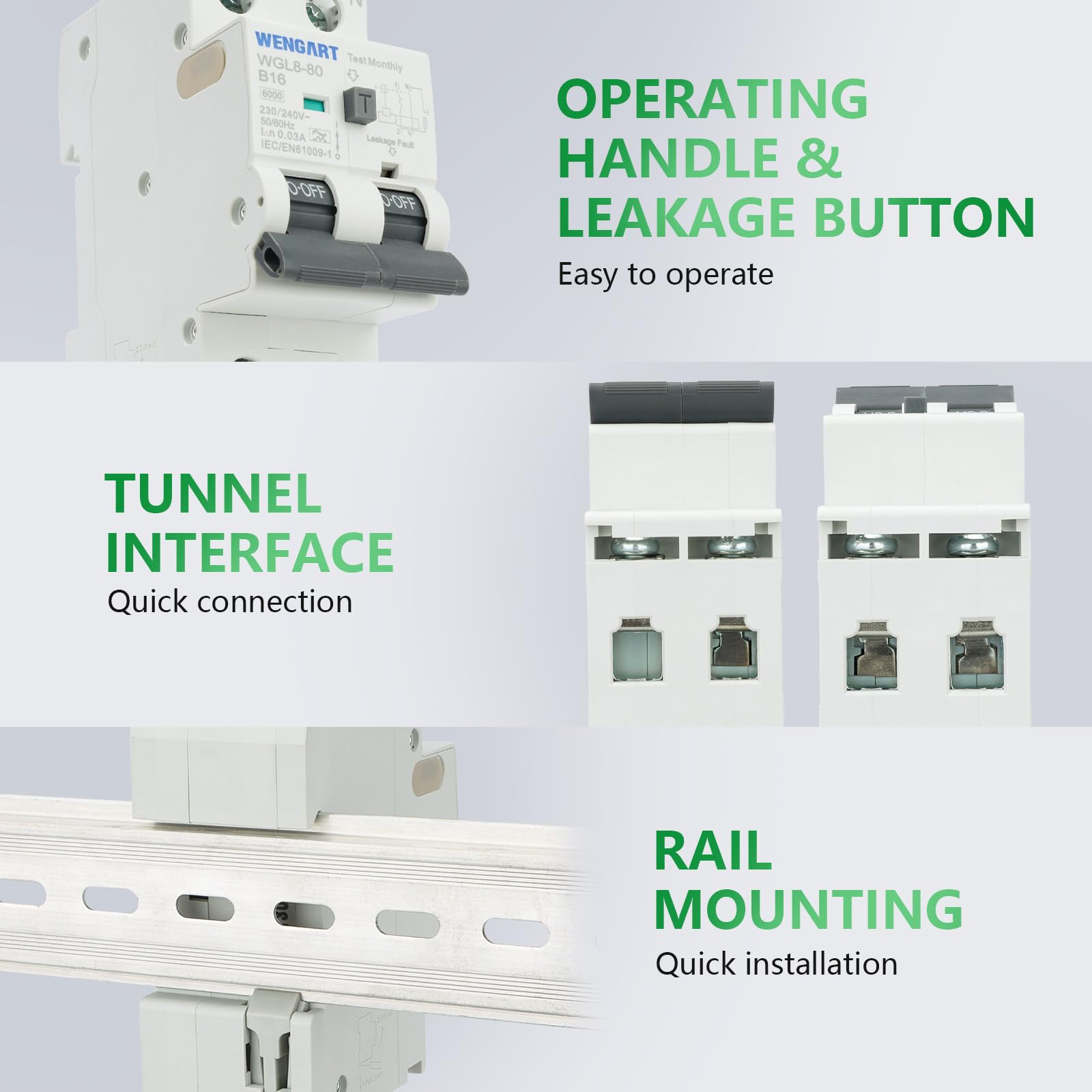 Interruttore Differenziale Wengat WGL8-80 Tipo A 40A - Protezione 30mA Per Sicurezza Elettrica - Foto 12