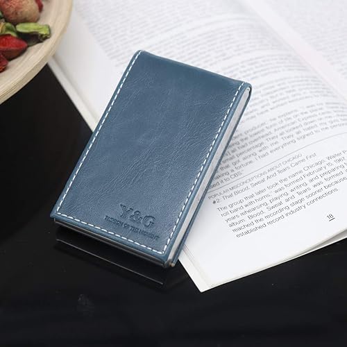 Miniatura 7 de Y&G C.A.U.F.044 Azul Beige Cuero Sintético Acero Inoxidable Fabricantes Pvc Tarjetero, Azul, Cartera con tarjetero