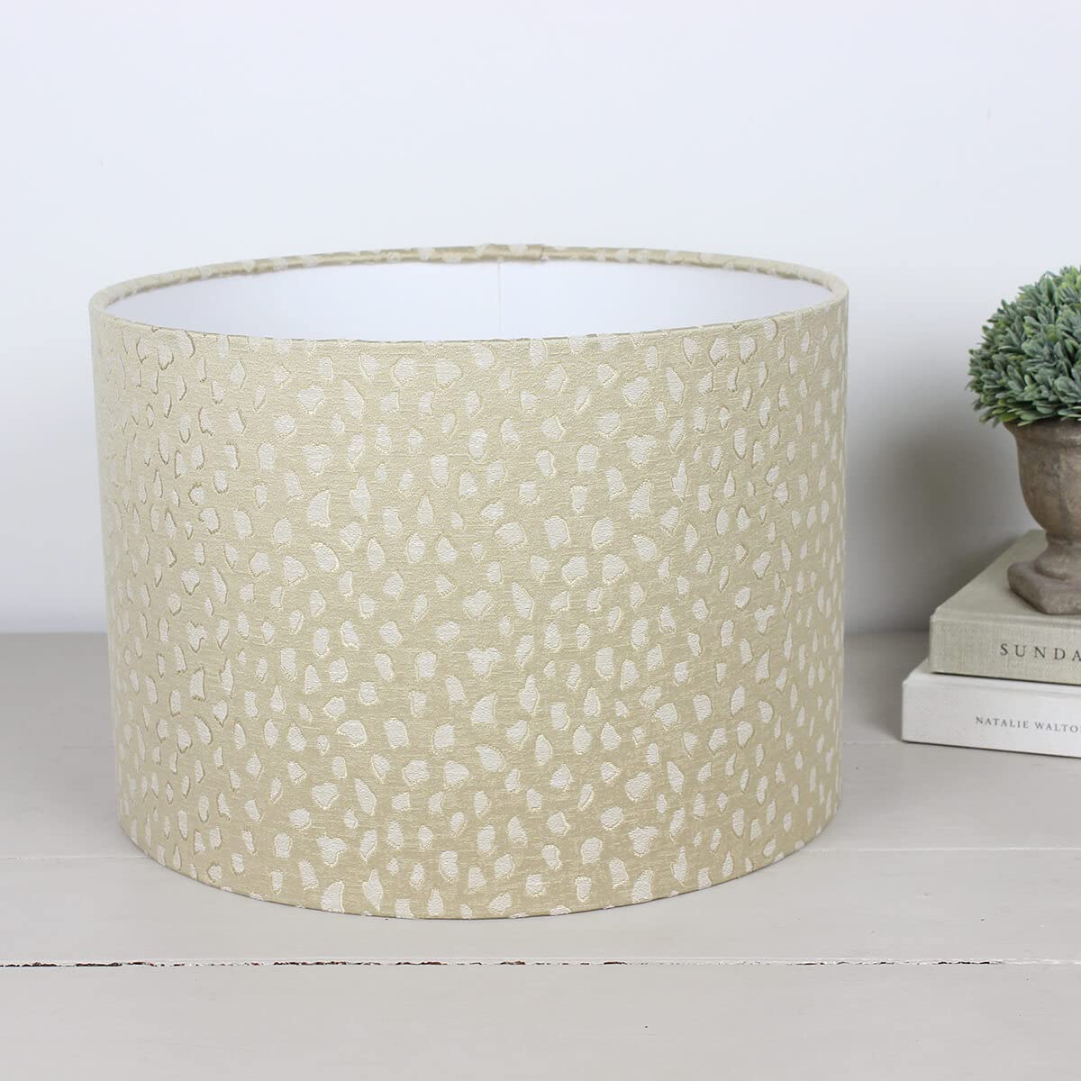 Panthera Big Cat Caramel & Cream Animal Print Lampshade (20cm Diameter Table/Standard Lamp)